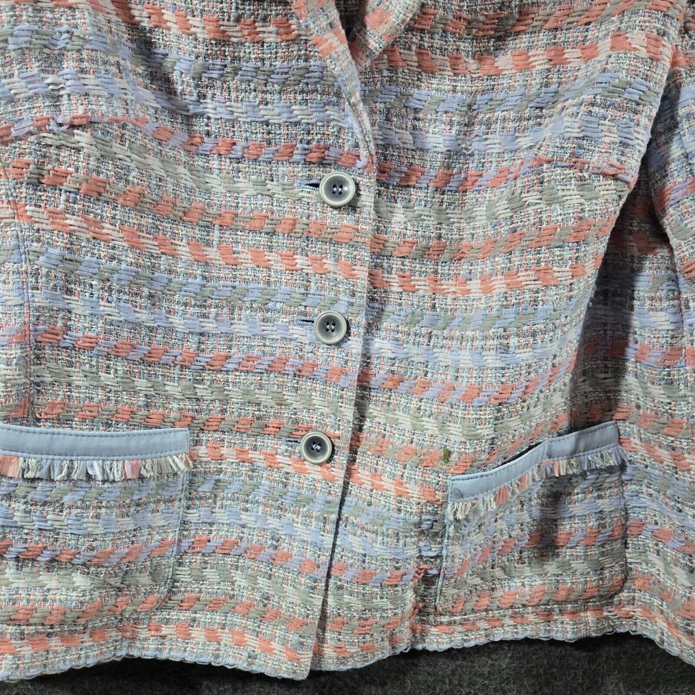 BASLER Size 40 Tweed‎ Button Designer Blazer Jacket Multicolor - Picture 5 of 12
